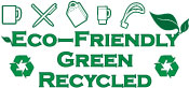 Go Green, environmentally friendly, made from recycled items